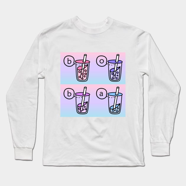 Boba Tea Collage! Long Sleeve T-Shirt by SirBobalot